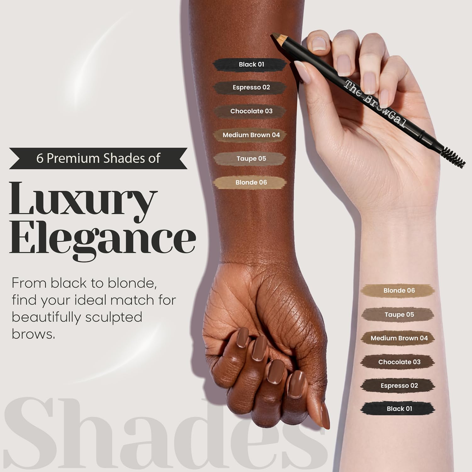 The BrowGal > Breloczek do brwi Skinny Eyebrow Pencil 03 czekoladowy 1,2 g