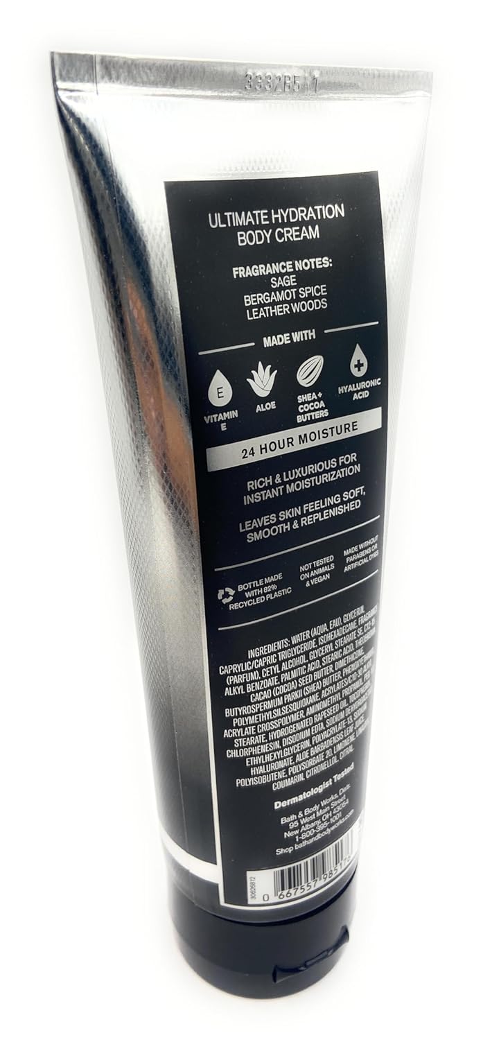 Bath and Body Works Graphite 24 Hour Moisturizing Body Cream - 8 oz / 226 g