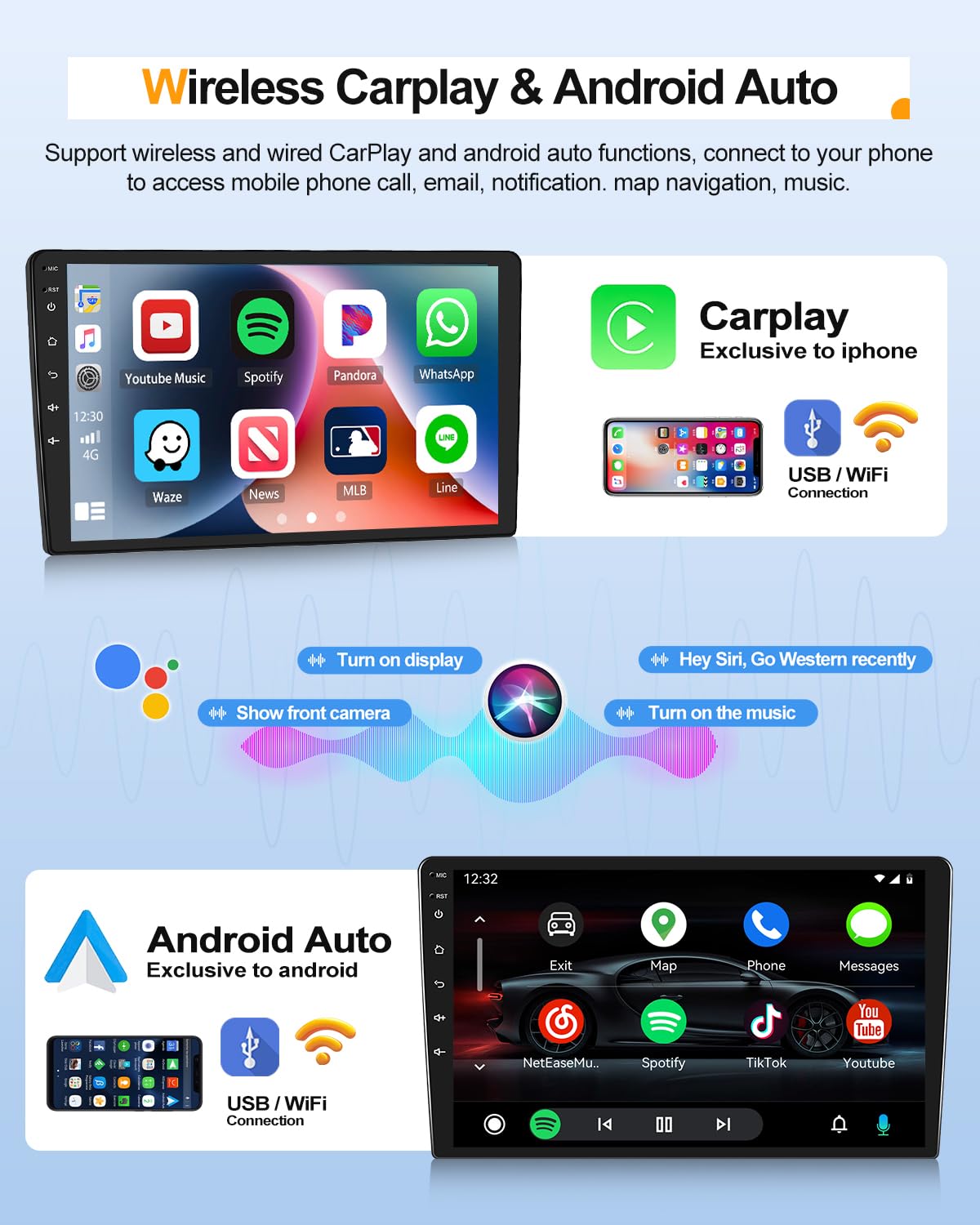 2G+64G CAMECHO Android 13 Radio Coche para Hyundai IX35 2010-2015 con GPS Carplay Android Auto,Radio 2 DIN con Pantalla de 10 Pulgadas Bluetooth FM/RDS Mirror Link+Cámara Trasera