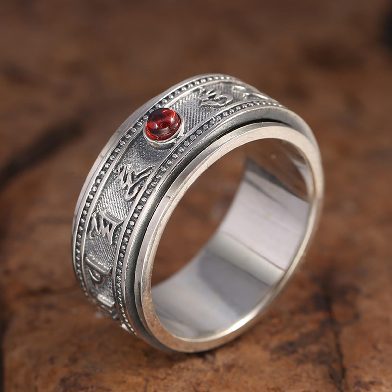 Bague en Argent 925 pour Homme Anti Stress