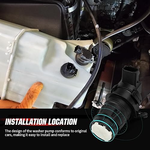 Miniatura 6 de OTUAYAUTO - 85330-60190 Bomba de limpiaparabrisas con arandela de repuesto para Toyota, Lexus, Subaru, Mazda, Nissan, Acura, Honda reemplaza al OEM