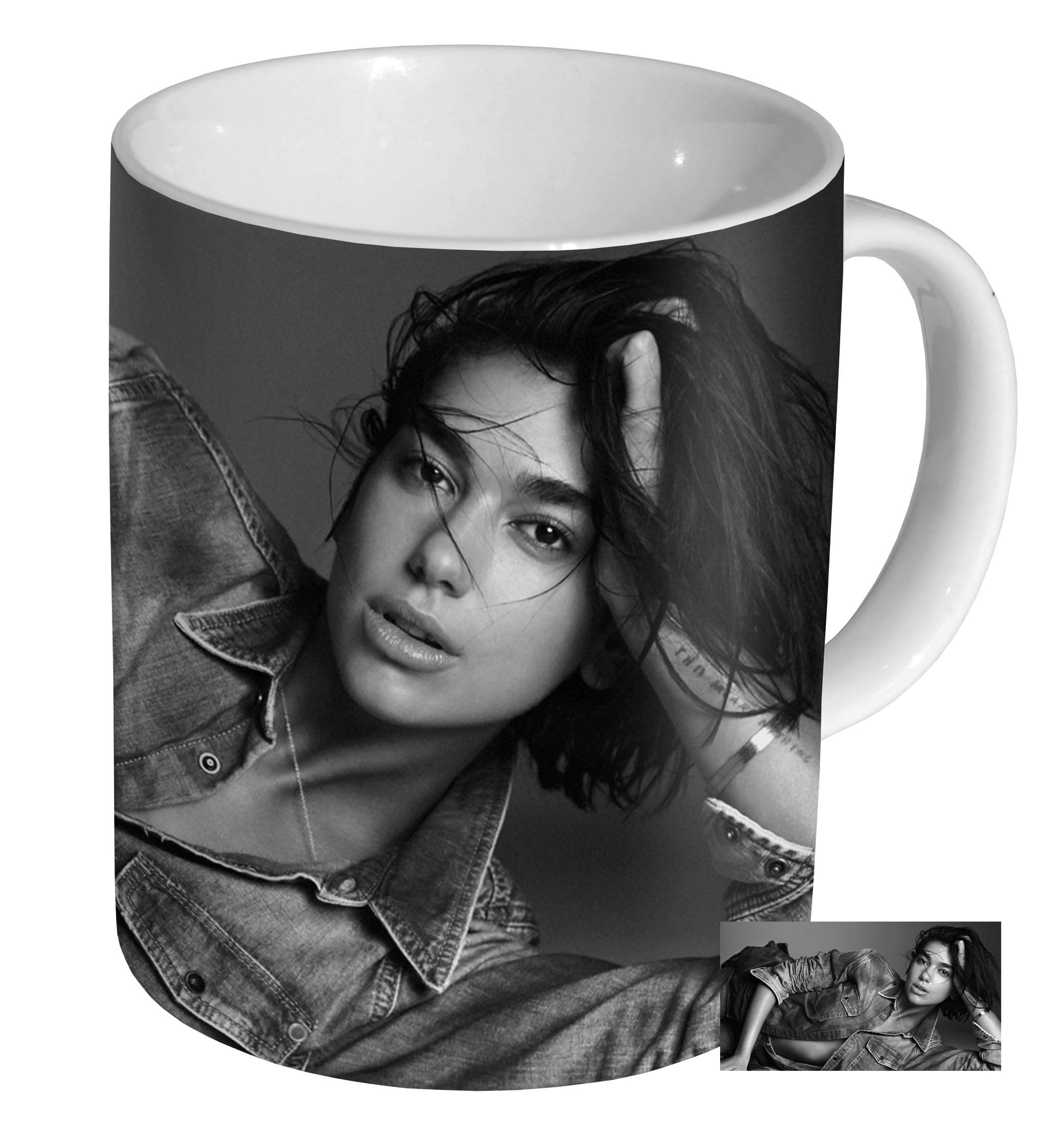 Mugmart Tasse à Café En Céramique, 325 Ml, Blanche, Réutilisable, Passe Au Lave-vaisselle, Au Micro-ondes, Cadeau De Pendaison De Crémaillère