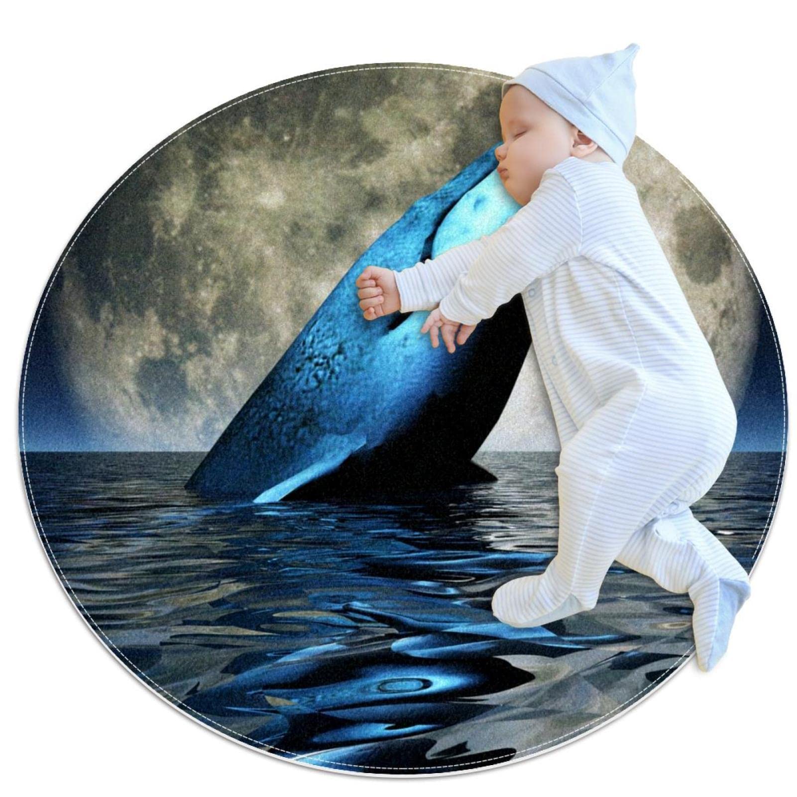 Alfombra redonda para niños que aisla del suelo frío JDEZ 80cm