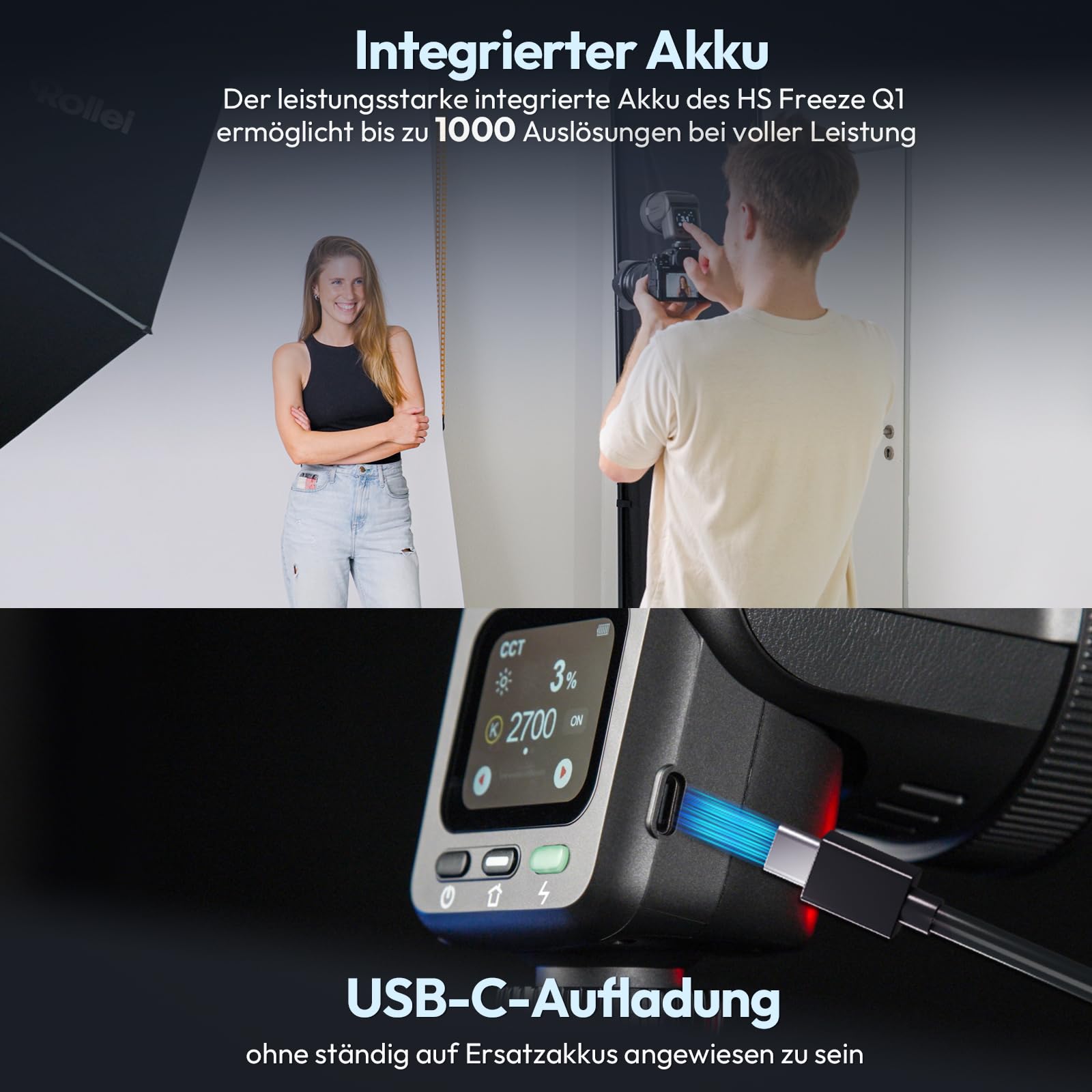 Rollei HS Freeze Q1 2-in-1 Blitz & Dauerlicht – Bild 7