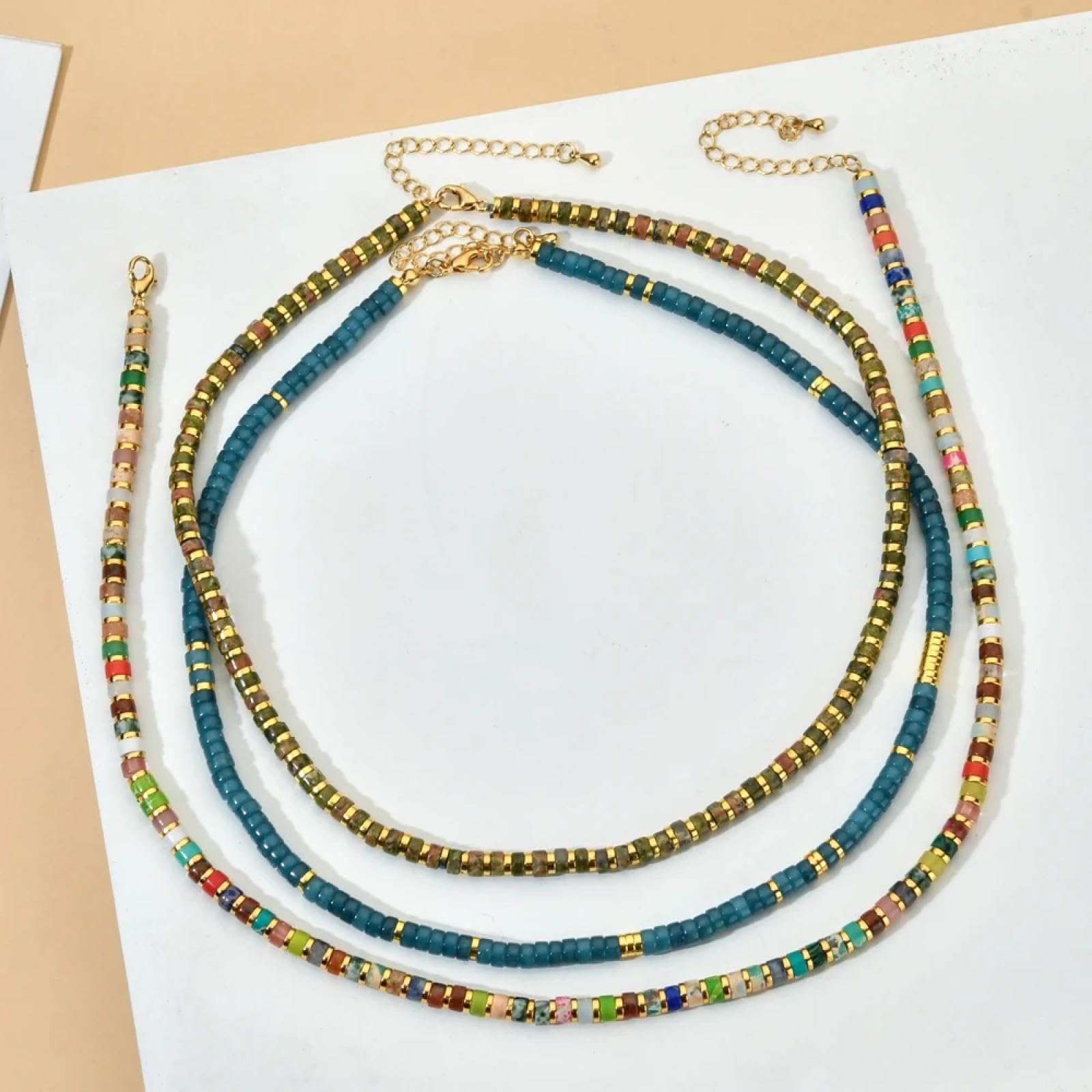 Retro Collana Uomo Donna Gioielli Ciondolo Pendente Necklace Collana In Pietra Naturale Boema Collana Donna Collares Accessori Alla