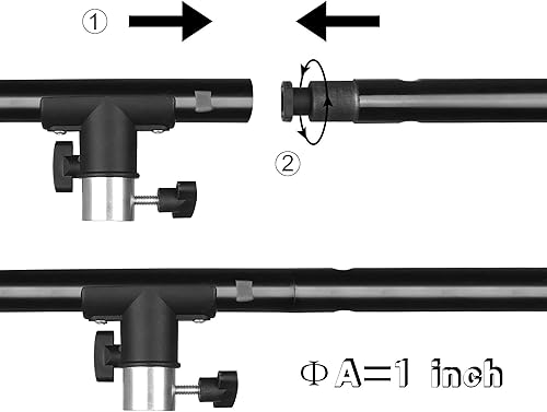 Miniatura 3 de EMART Kit de soporte de fondo portátil en forma de T de 5 x 8.5 pies con muselina de fondo blanco de 6 x 9 pies 100% algodón, 4 abrazaderas de