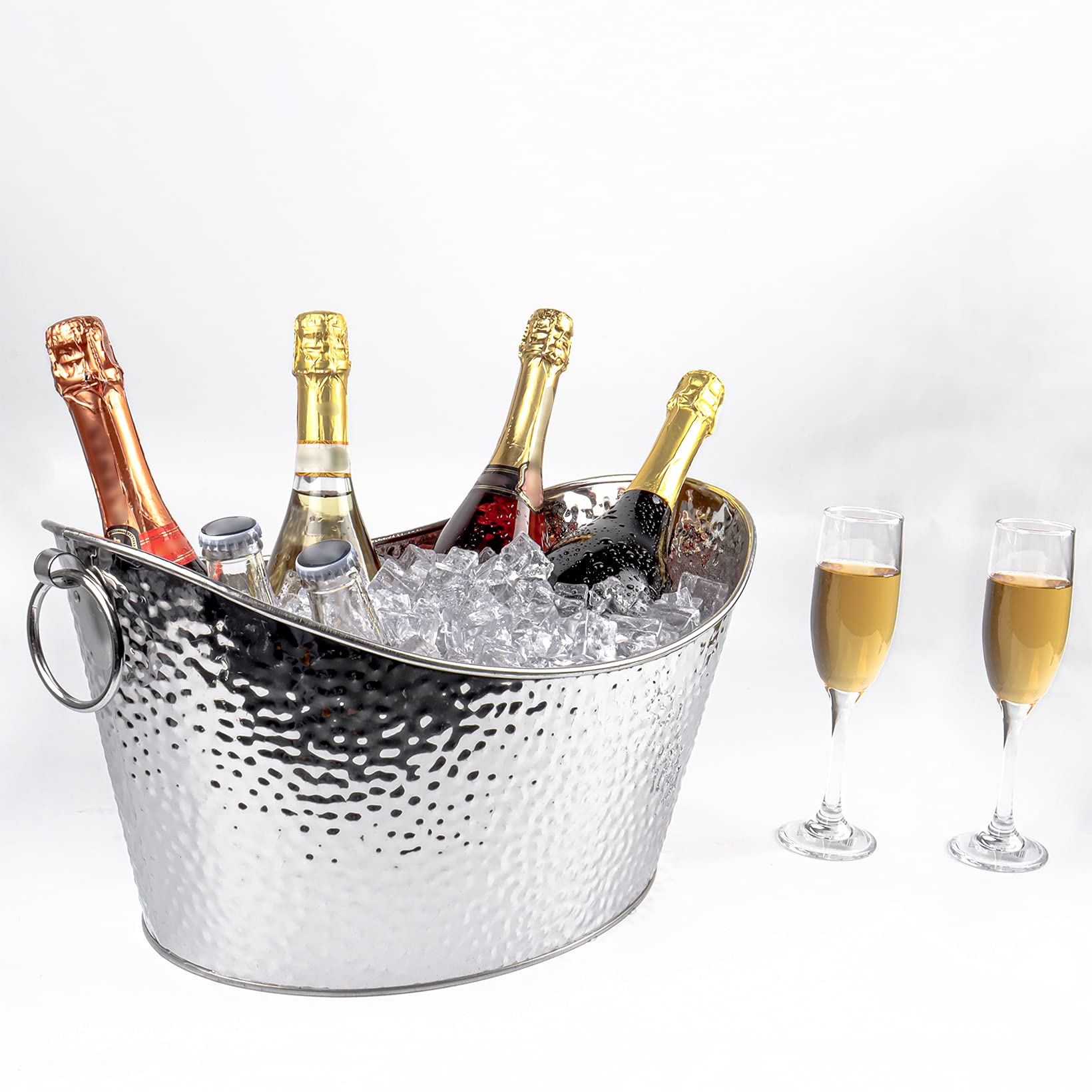 12L Edelstahl isoliert Getränk Wannen, große Eiskübel für Parteien, Champagner Eimer für Unternehmen und Familie Partei