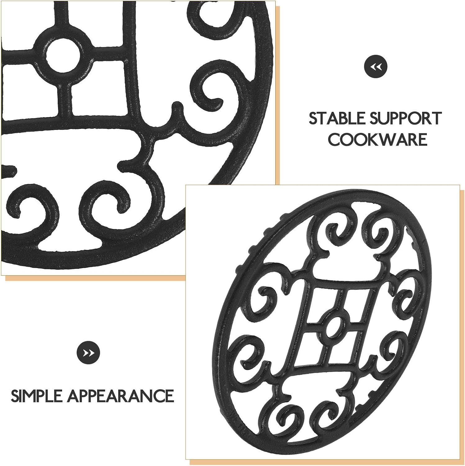 Wok Ring Stove Rack for Gas Stove, Iron Black Anti Slip