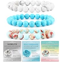 NCB 2.3-Piece 4mm Natural Crystal Gemstone Stretch Bracelets Handmade Reiki Energy Healing Jewelry for Meditation,Yoga, Unisex