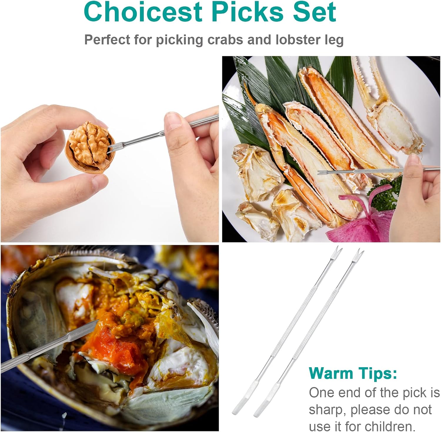 Nut Cracker for All Nuts, 8P Pecan Nut Cracker Tool for Walnuts