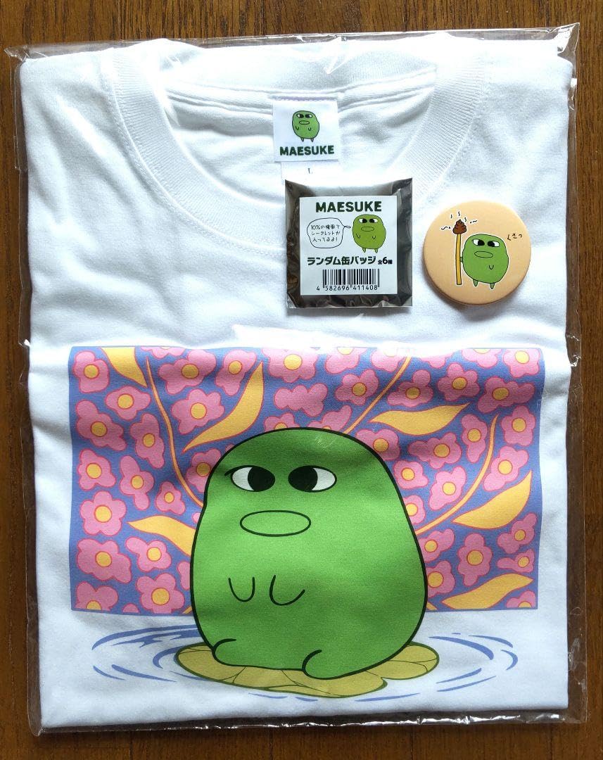 Amazon.co.jp: マエスケ YouTuber 美しいTシャツ白L缶バッジ塗り絵