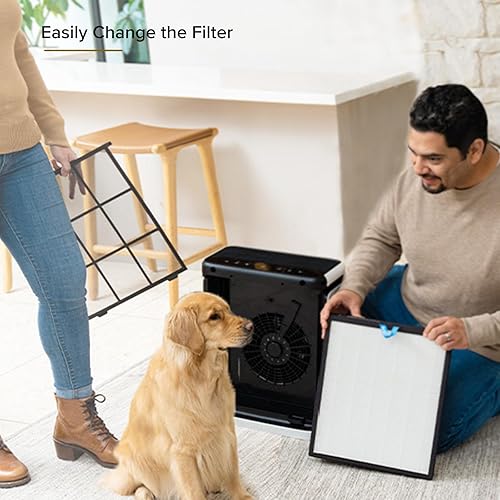 Miniatura 9 de LEVOIT Purificadores de aire para el hogar, habitación grande de hasta 1800 pies cuadrados en 1 hora con filtros lavables, monitor de calidad del