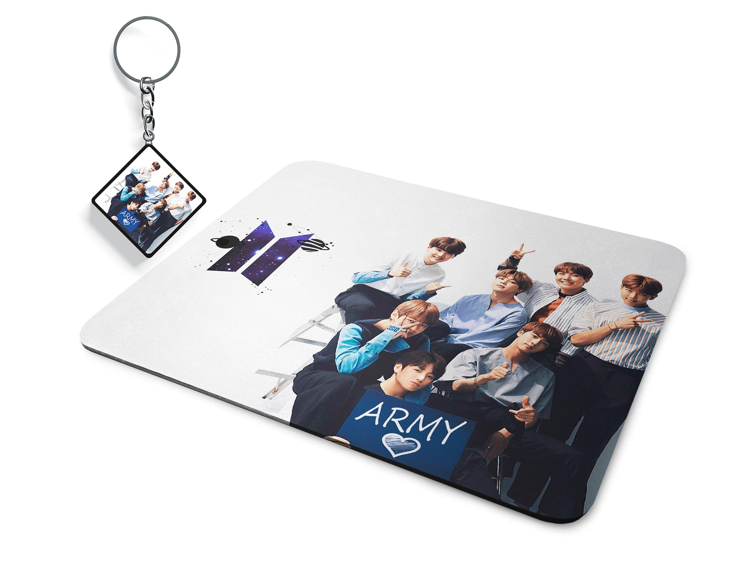 Morons [Keychain Included] BTS Army Gang Merchandise Mouse Pad | Printed Designer Kpop Mousepad with BTS Keychain | Pack of 1 (B09GM3P4XJ) Amazon Price History, Amazon Price Tracker