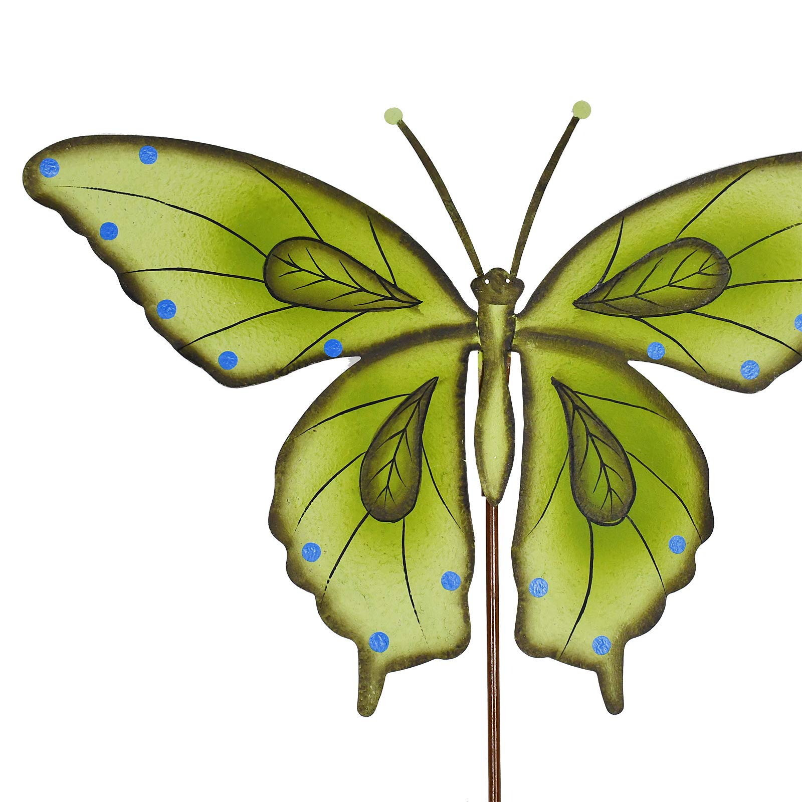 Piquets de jardin en métal - Décoration d'intérieur et d'extérieur - Papillon vert