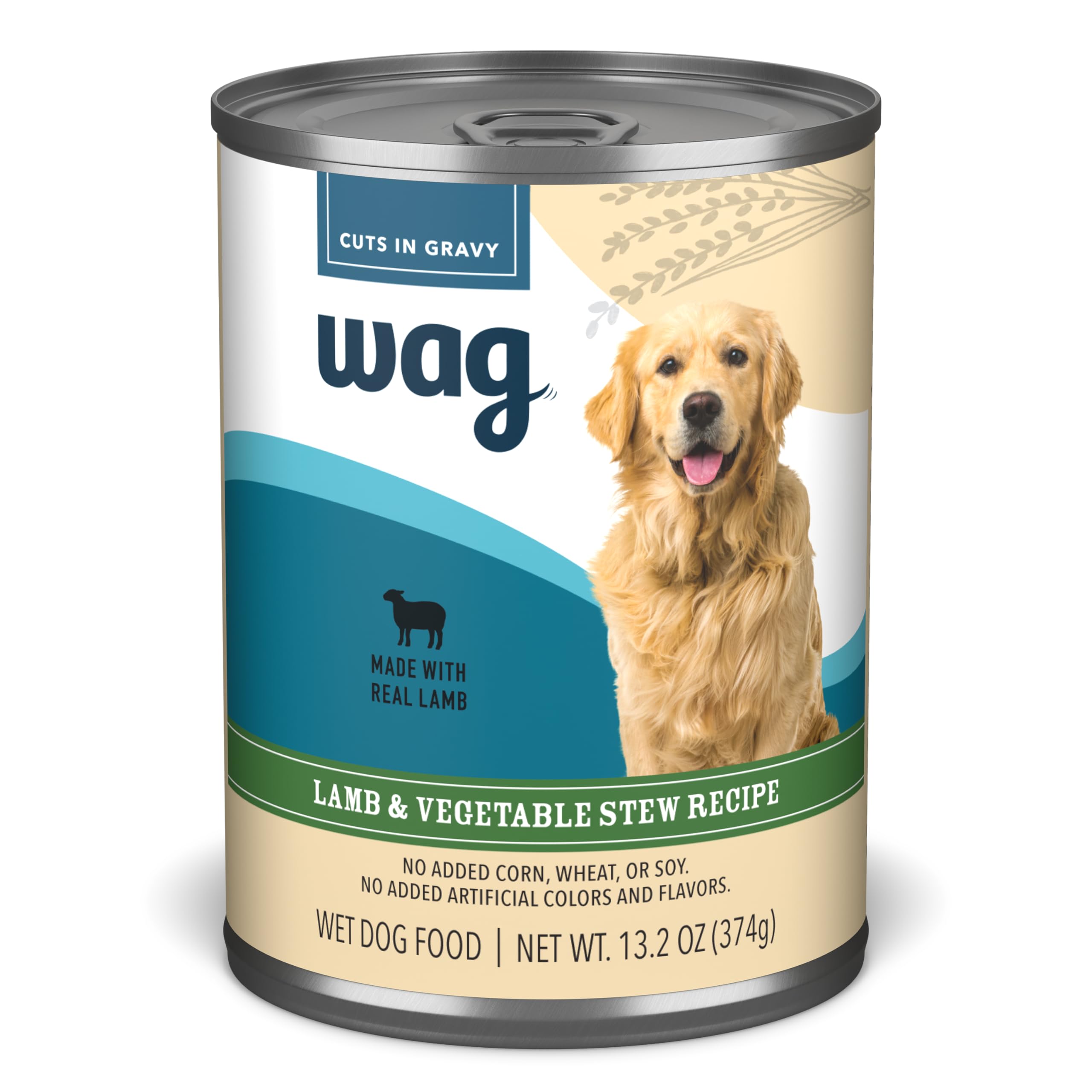 Amazon Brand - Wag Wet Dog Food Stew, Lamb & Vegetable Cuts in