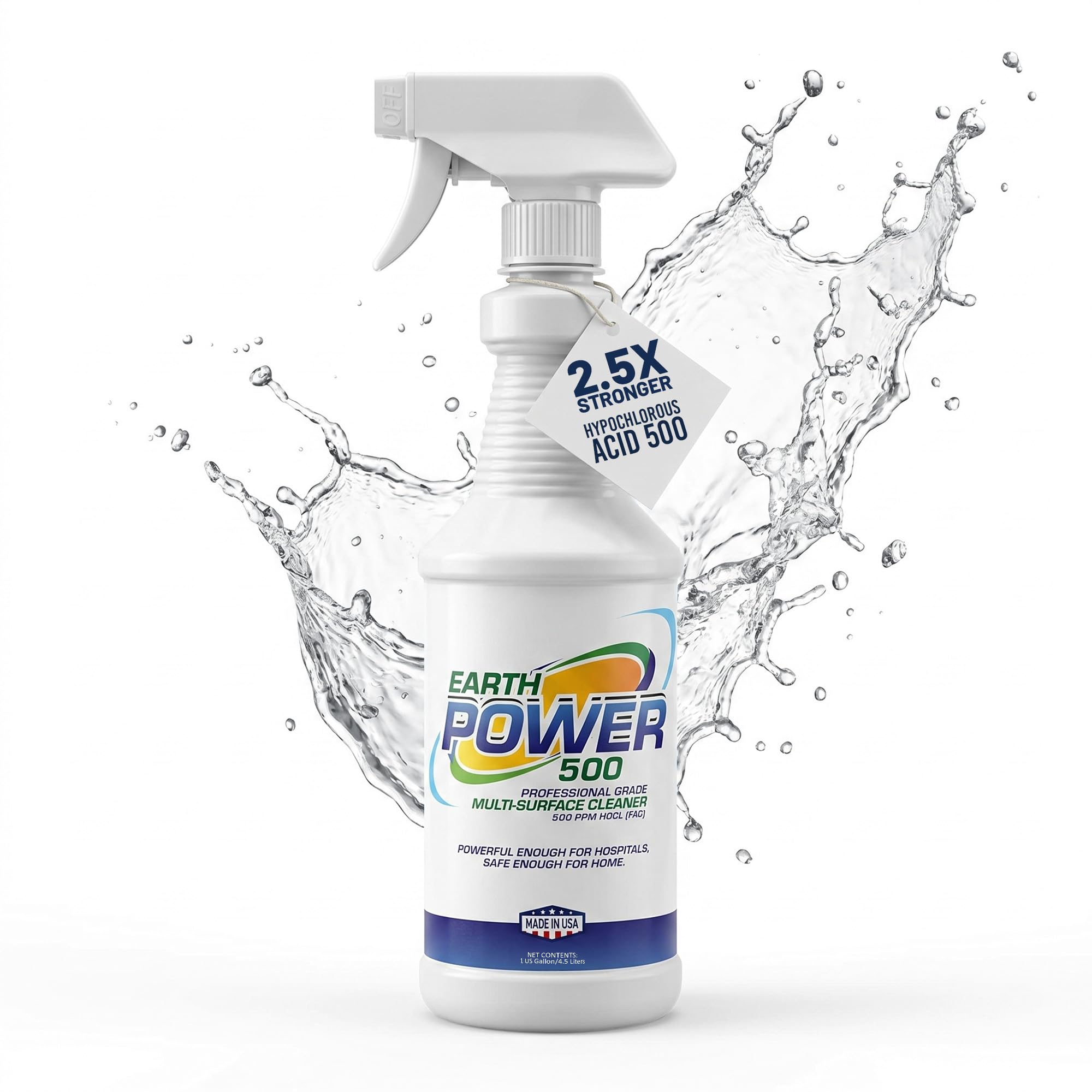Earth Power Hypochlorous Acid 500 PPM Multipurpose Cleaner