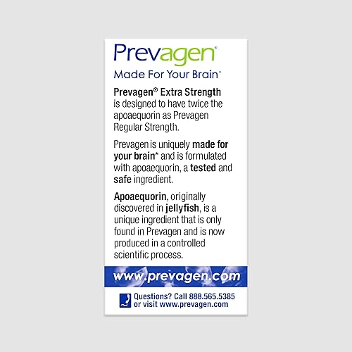 Vista 11 de Prevagen Mejora la memoria: fuerza extra de 20 mg, 30 cápsulas, con apoequorina y vitamina D y prevagen 7 días píldora Suplemento cerebral