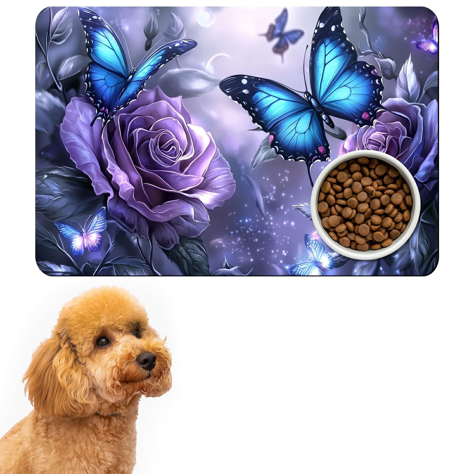 Pet Bowl Mats for Food and Water Cat Dog 19.6