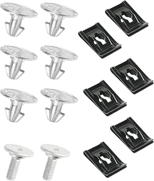 bylikeho 14 PCS Splash Shield Screws,Car Accessories Car Fastener,Lower Engine Cover Pin Screws,Lower Cover Bolt Engine Splash Shield Bolt Screw Fastener Clip,Replace #90674-TY2-A01 90105-TBA-A00