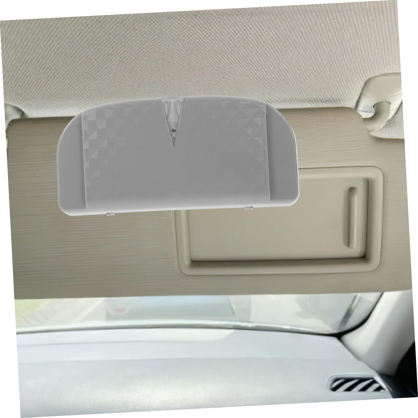 Gatuida 2piezas Soporte para Gafas De Sol y Billetes Organizador Interior De Coche Caja De Almacenamiento De Accesorio Multifuncional Fácil Instalación Visera