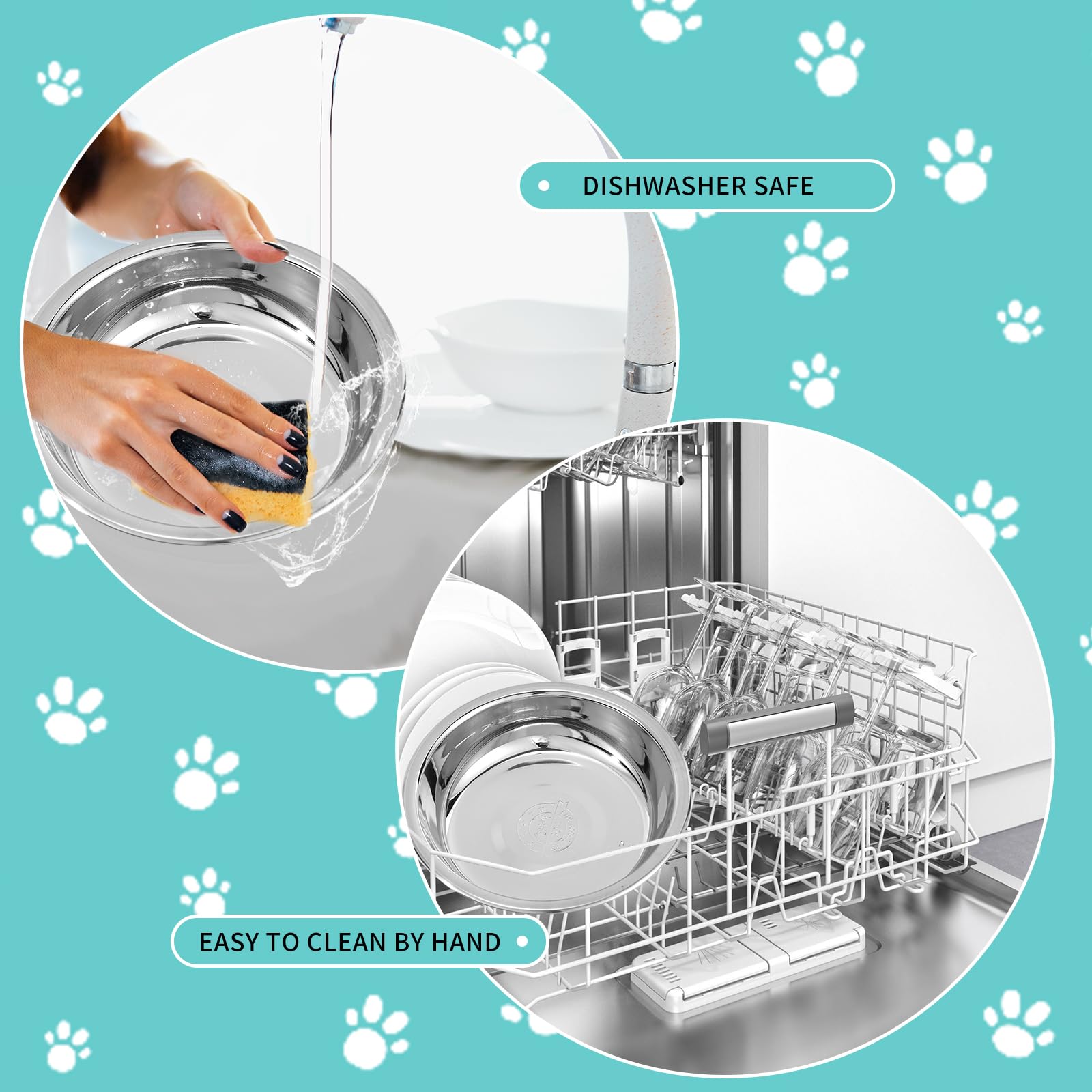12 cuencos de acero inoxidable para gatos poco profundos para alimentos y fatiga, plato de agua básico de metal para mascotas, soporte elevado para gatos y perros pequeños (5.5 pulgadas de diámetro)