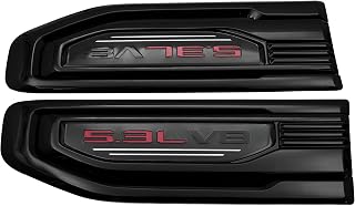 Pair Set 5.3L V8 Fender Vent Emblem Badge Nameplate Kit Replacement for 2019-2024 Sierra GM Fender 85160715 86532094 1500 (Red Black)