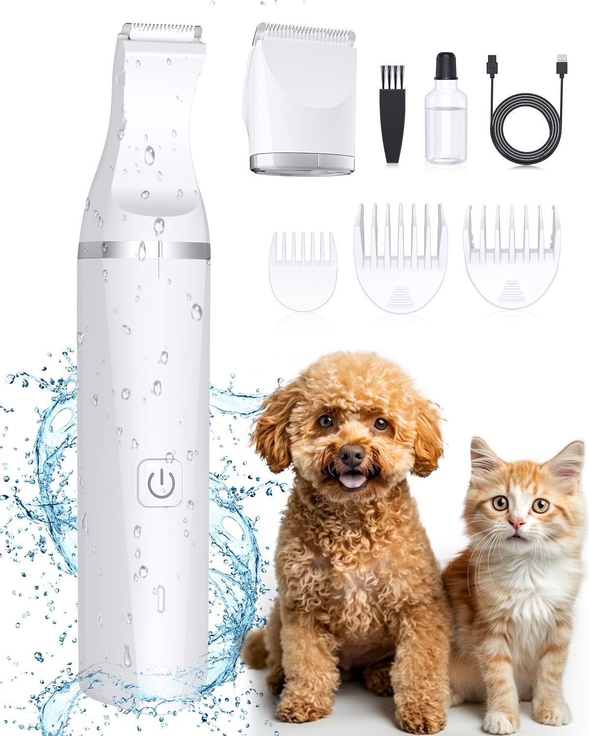 oneisall Dog Clippers with Double Blades, Cordless Small Dogs Hair Grooming Trimmer, Low Noise Dog Grooming Clippers, Pet Trimmer for Trimming Hair Around Paws, Eyes, Ears, Face, Rump (B08Z6ZQ5YL) Amazon Price History, Amazon Price Tracker