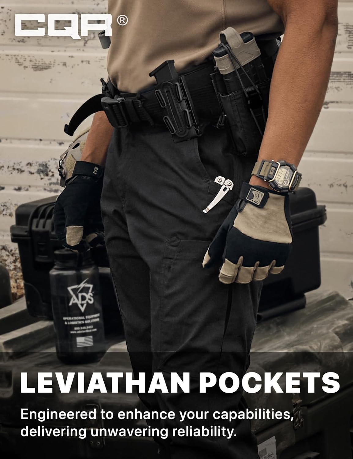 CQR Men's Military Cargo Pants, Water Resistant Ripstop Army Combat Tactical Pants, Outdoor Hunting Hiking EDC Work Pants - Image 5