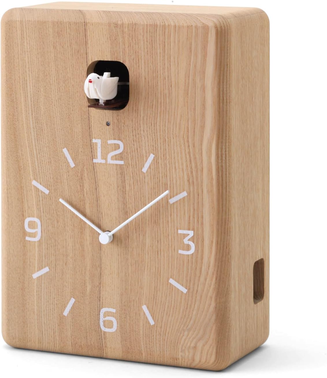 Lemnos Cucu Cuckoo Wall Clock with Light Sensor Natural