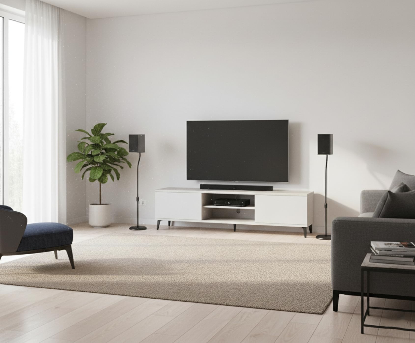 Trípode universal para altavoces, altura regulable, juego de 2 unidades