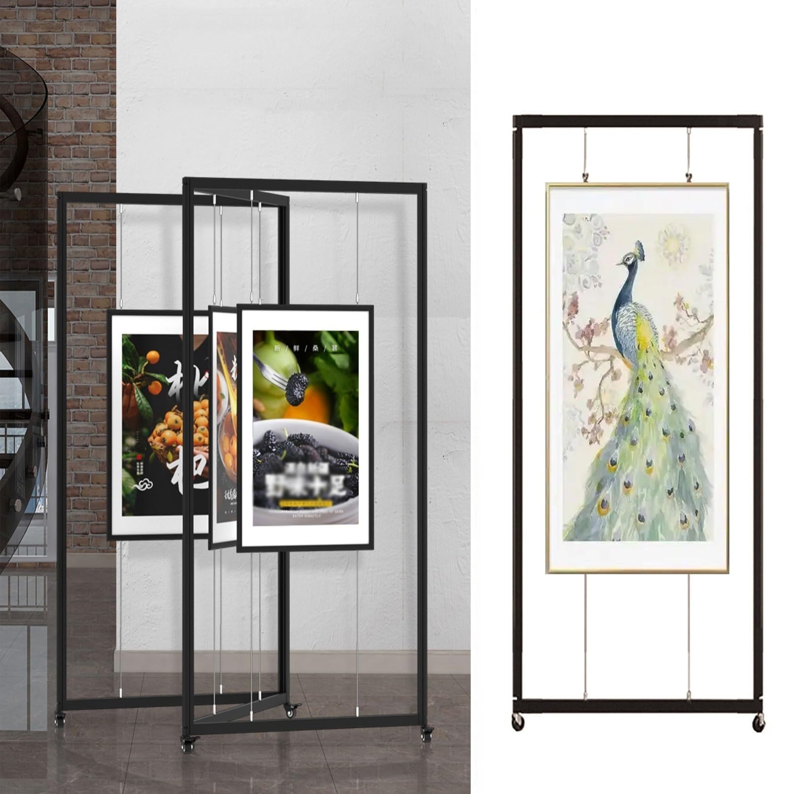 Caballete ajustable para carteles de boda y carteles, estante de exhibición portátil independiente para fotografía artística y publicidad, 120 x 250 cm, 1 unidad