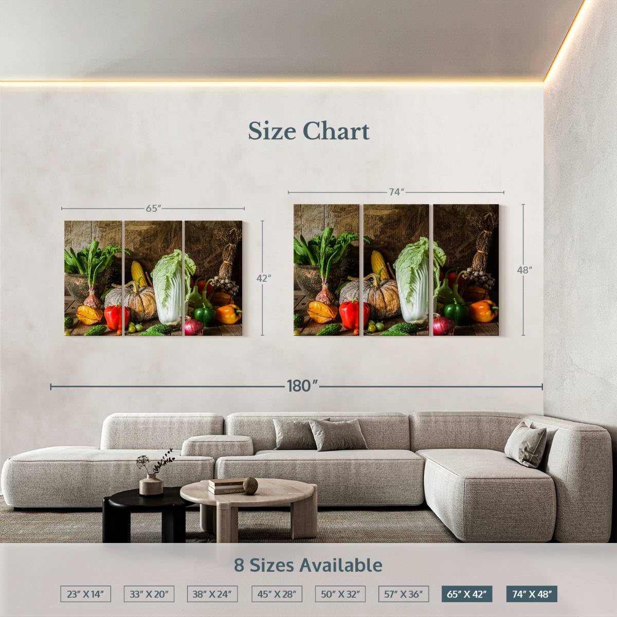 Amazon.com: ElephantStock - Vegetables Wall Art - Horizontal Multi