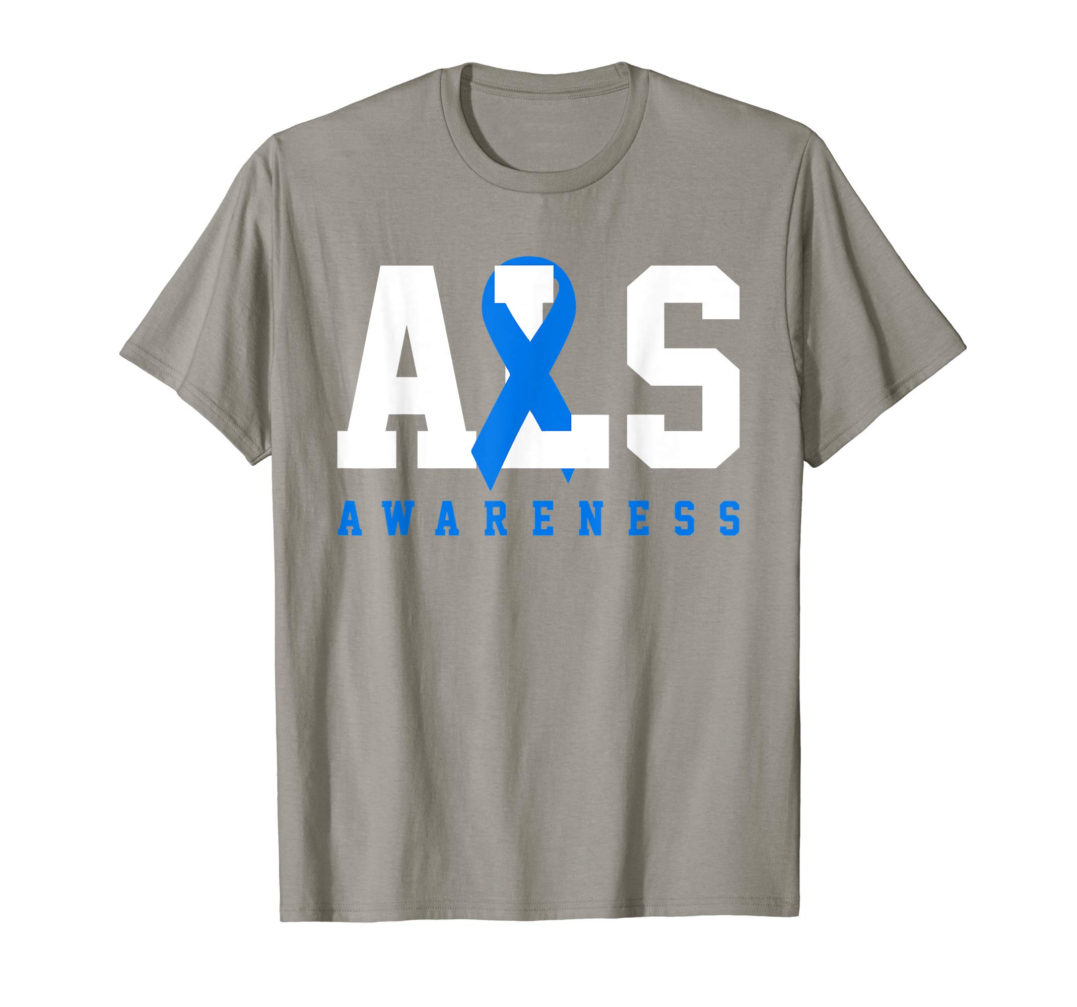 ALS Awareness FamilyALS Blue Ribbon ALS Awareness Gift T-ShirtOEKO-TEX STANDARD 100