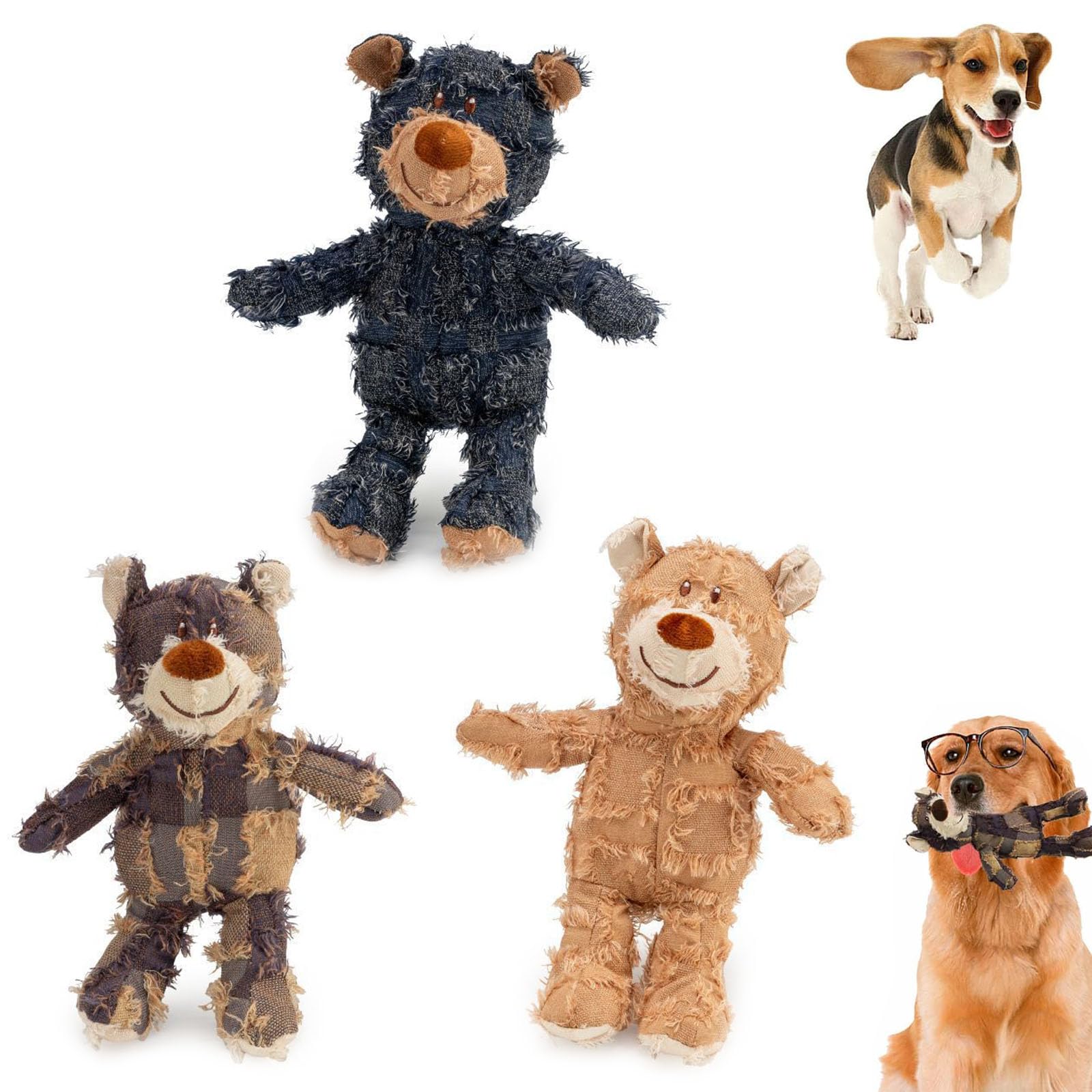 Jouet Ours Indestructible Pour Chien - Couineur Inclus - Pour Gros Mâcheurs Et Grandes Races