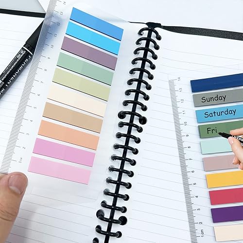Miniatura 4 de WSCHU 1120 pestañas adhesivas para anotar libros, pestañas adhesivas translúcidas Morandi para escribir, pestañas para libros, banderas de libro