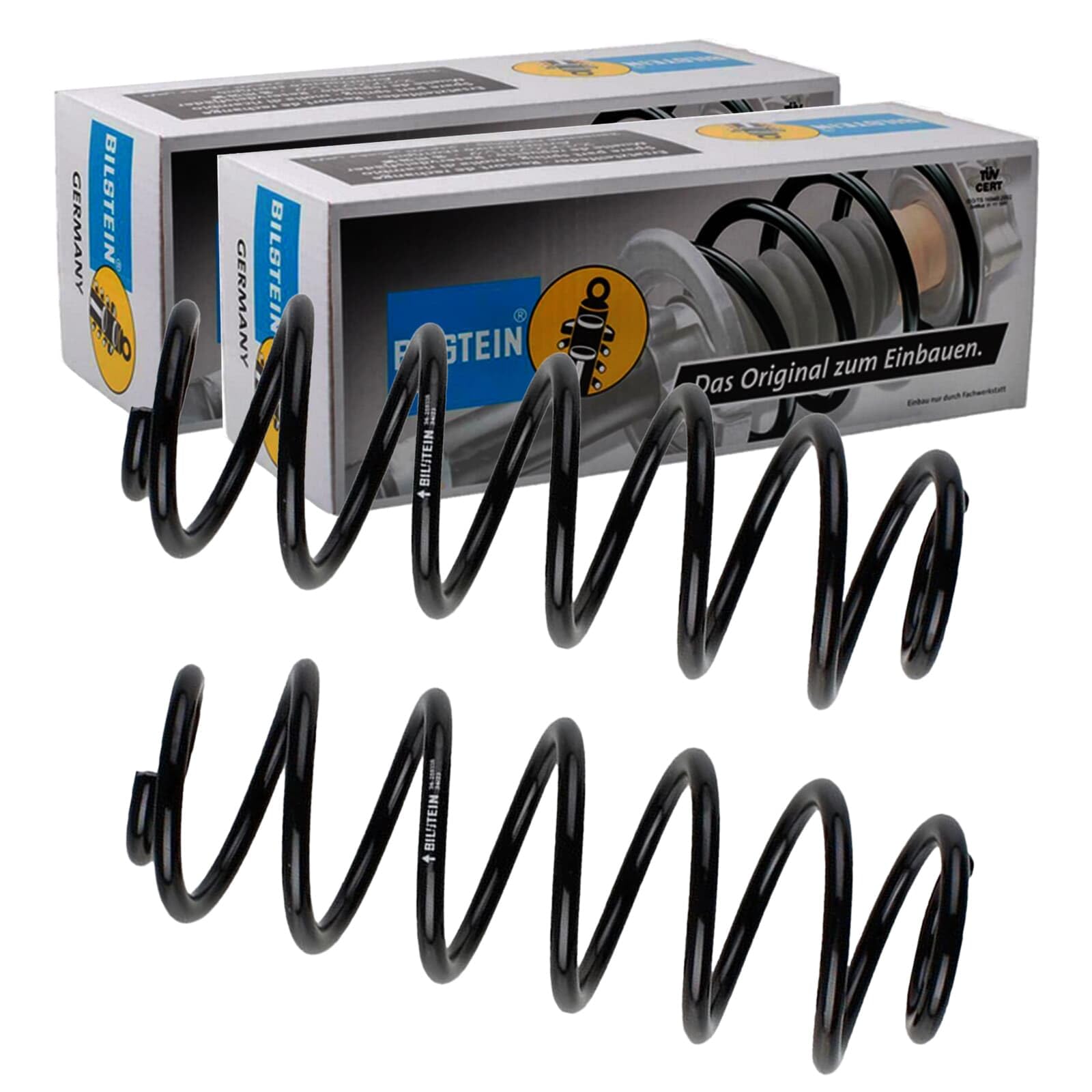 2X Bilstein Fahrwerksfeder Federn hinten | 2x 36-259335 Kompatibel mit Eos (1F7, 1F8),Superb II (3T4),Superb II Kombi (3T5), (1T1, 1T2)