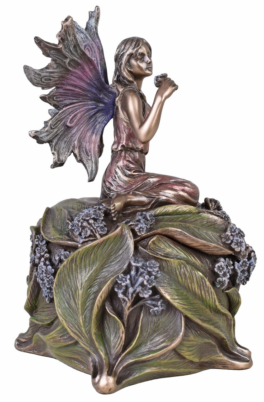 Palazzo Int Bronze Vintage Box With Lid Fairy Art Nouveau Style Jewelry Box Palazzo Exclusive