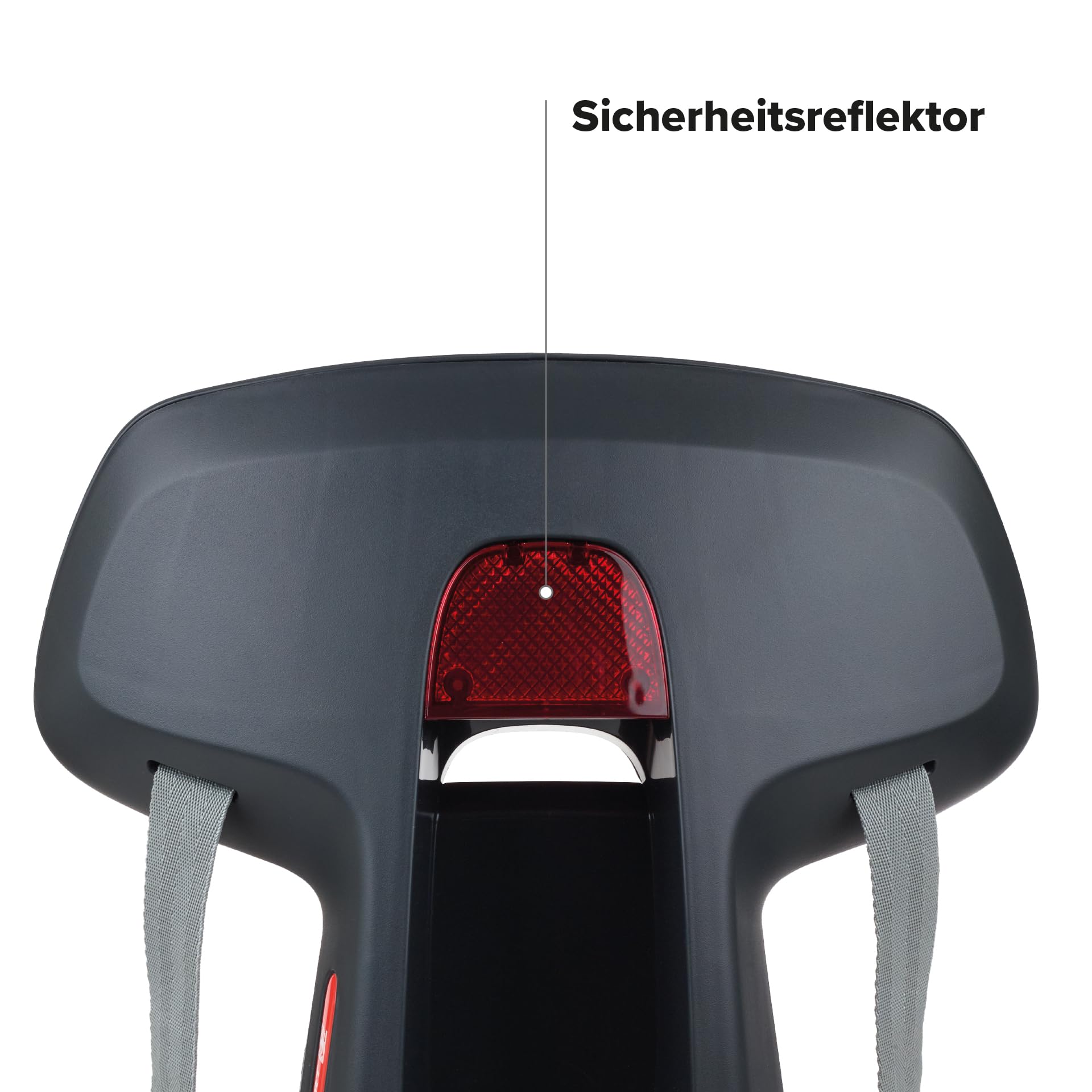 POLISPORT 8636100022 - Guppy Junior Fahrradkindersitz Hinten MIK-HD für Kinder ab 6 Jahren, kompatibel mit Fahrrädern von 24''-29'' und E-Bikes mit MIK HD-Gepäckträger max.27 kg in Dunkelgrau
