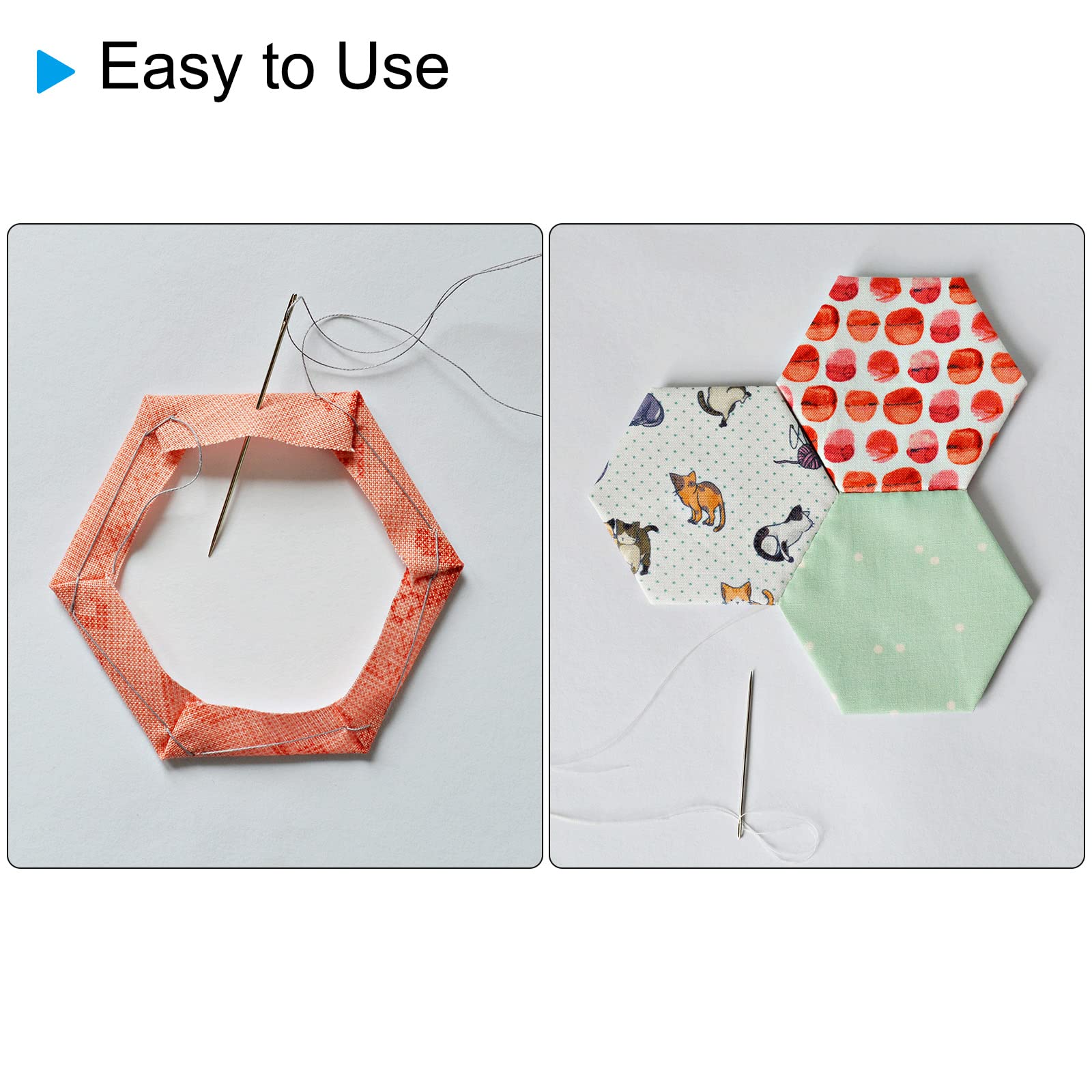 HARFINGTON 200 piezas de papel inglés grandes extendidas formas hexagonales plantillas de acolchado de papel patchwork suministros de piezas de papel inglés para acolchar, costura, manualidades