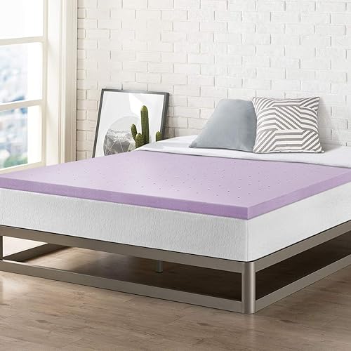 Best Price Mattress Topper King, 2" Memory Foam Mattress Topper with Lavender Certipur-US Certified Cooling, King Size - King - ['2 Inch']
