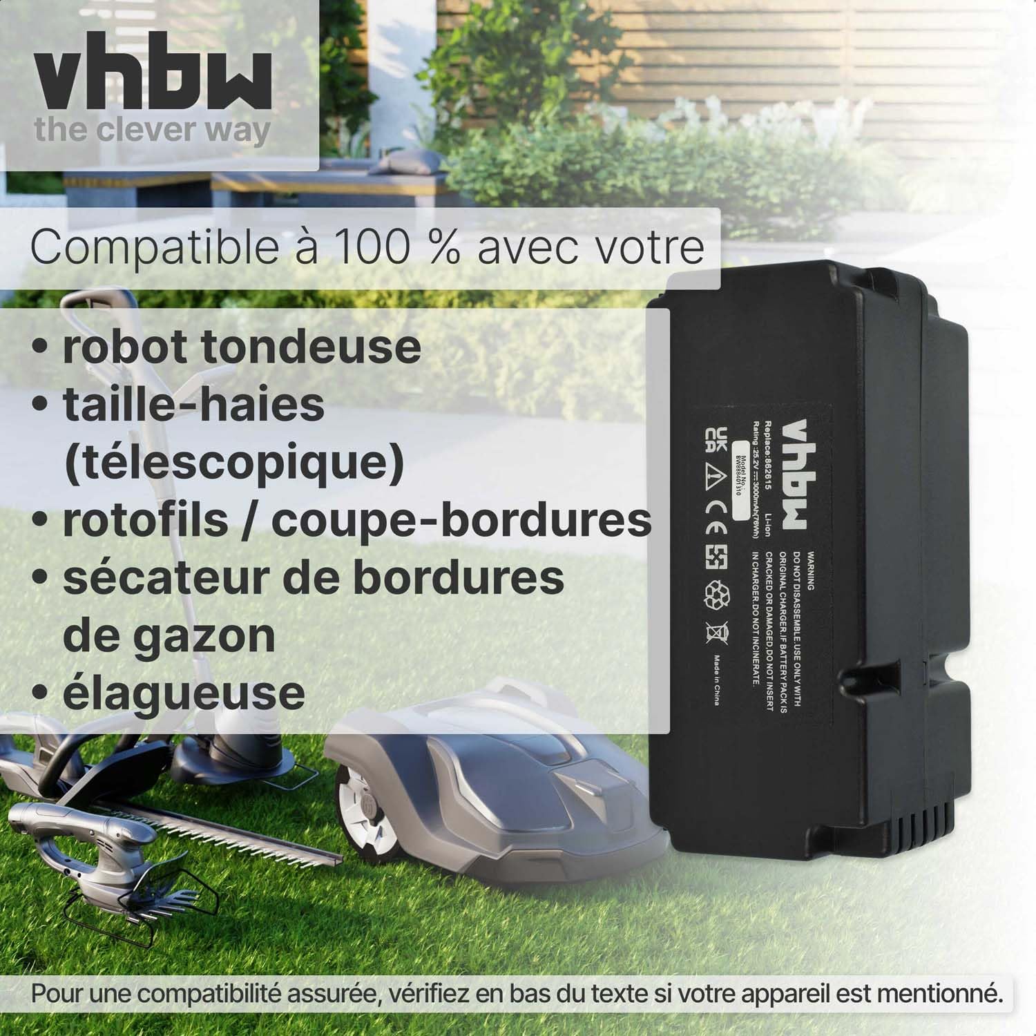 vhbw Batterie Remplacement pour 862601