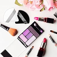 Vista 6 de 12 esponjas de maquillaje cosméticas, 2.76 pulgadas, portátil, suave, esponja, ajuste facial, terciopelo triangular con asa de cinta para polvo