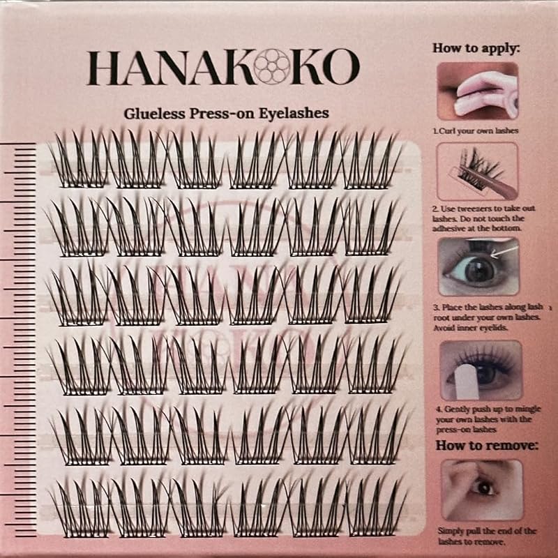 Cílios em tufos autoadesivos HANAKOKO Idol 10–13 mm