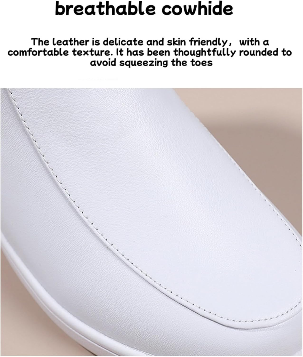 Purubylley Women's Slip Resistant Lightweight Nursing Shoes Comfortable Lace Up Work Shoes，Nursing Work Healthcare Slip Resistant Breathable Restaurant Food Service Leather Loafers