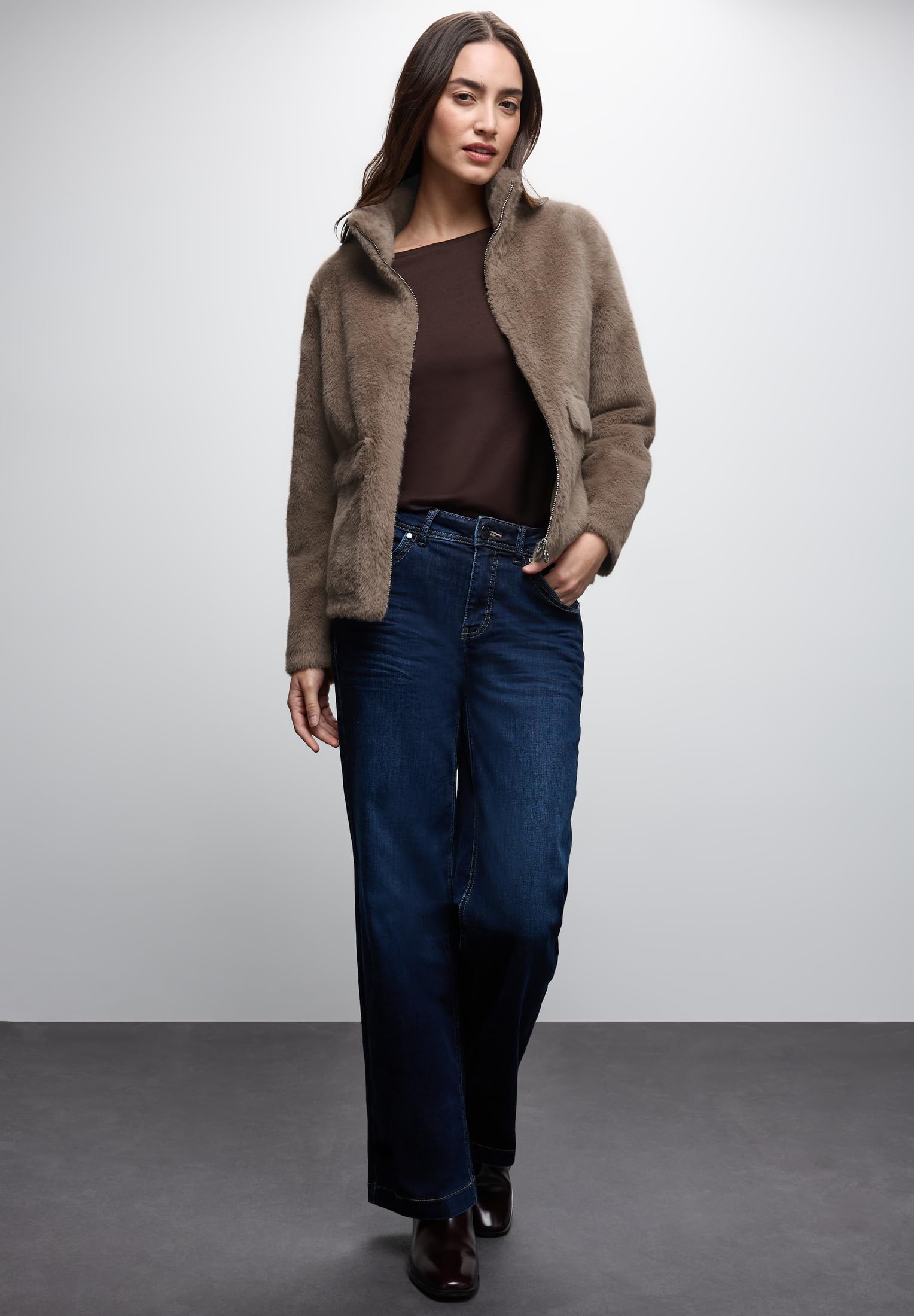 Street One Damen Jacke mit abnehmbarem Kragen