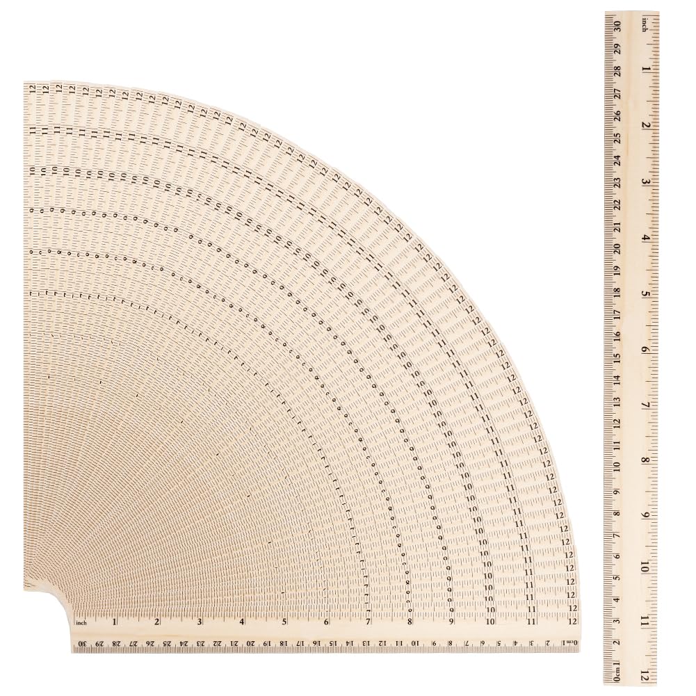 100 Pack Wooden Ruler 12 Inch - Wood Rulers Bulk for Classroom Students, 2 Scale Measuring Rulers with Centimeters & Inches - 30 cm Drafting Tools for Home Office School
