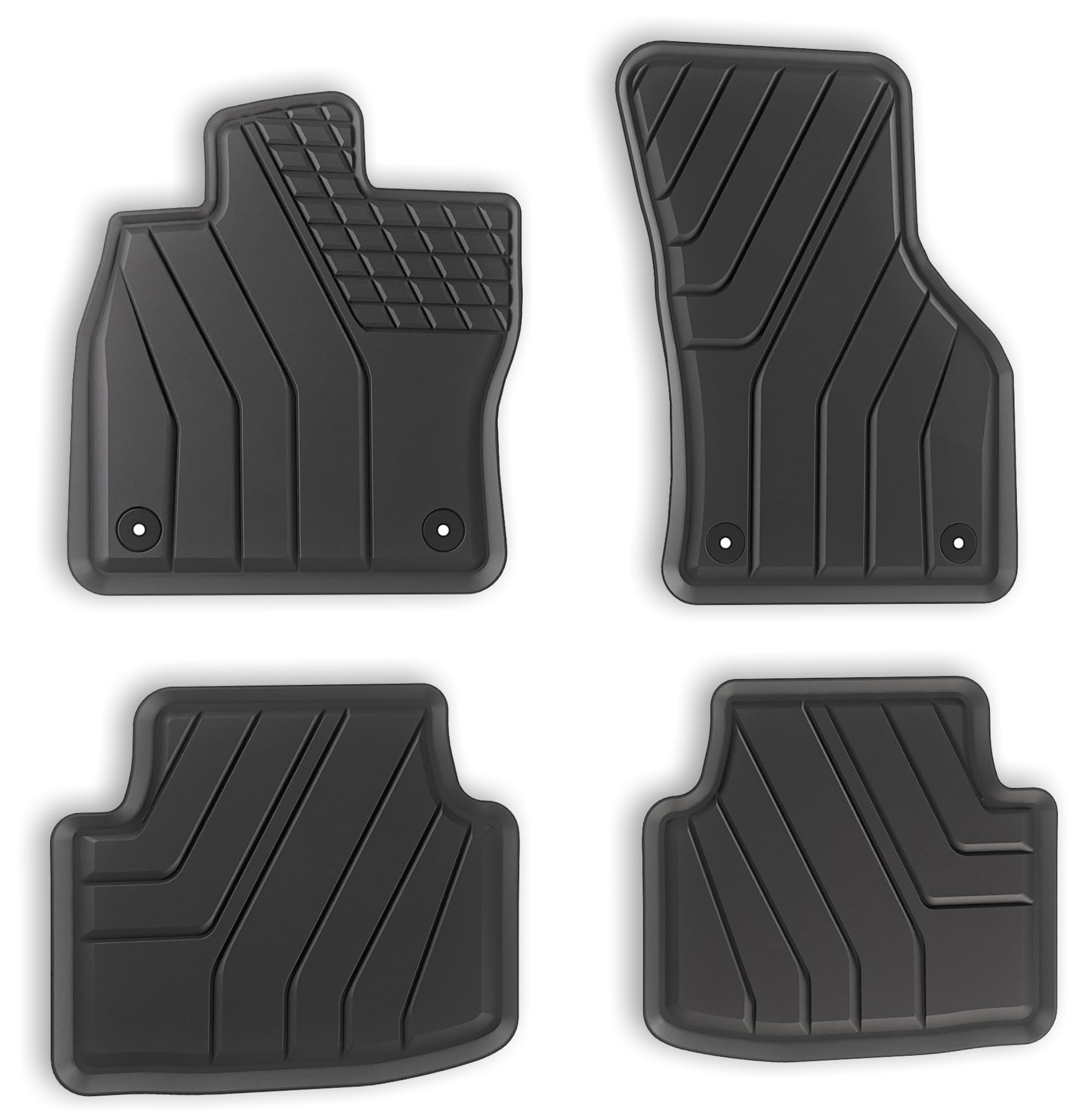 Gummifußmatten Set 4-teilig für Skoda, VW Golf Sportsvan, Cupra, Seat Leon