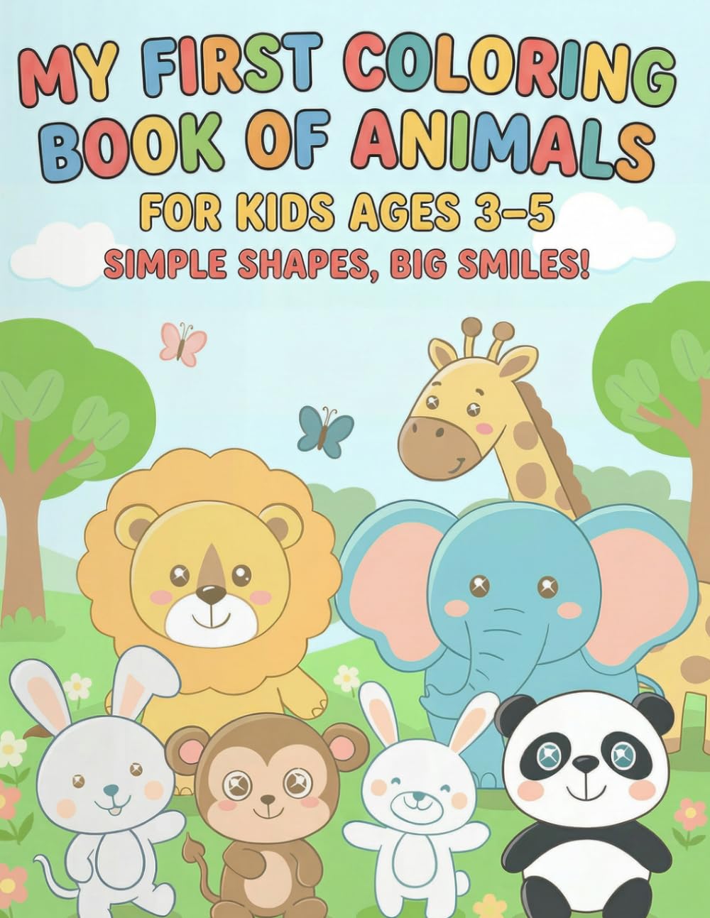 Cute & Fun Animals Coloring Book for Relaxation.