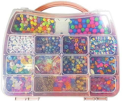 Kit Miçangas Infantil Pulseiras Biju 3mil pcs Iniciante Kit Caixa Pulseira Bijuterias Biju (KIT MALE