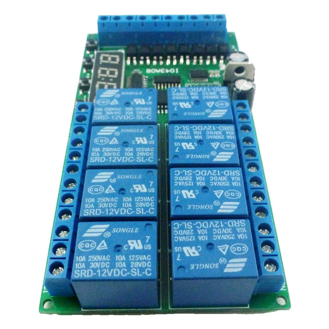 8ch DC 12V Multifunction Delay Module Cycle Timer Switch for Power sequencer Motor LED PLC Lathe (4)